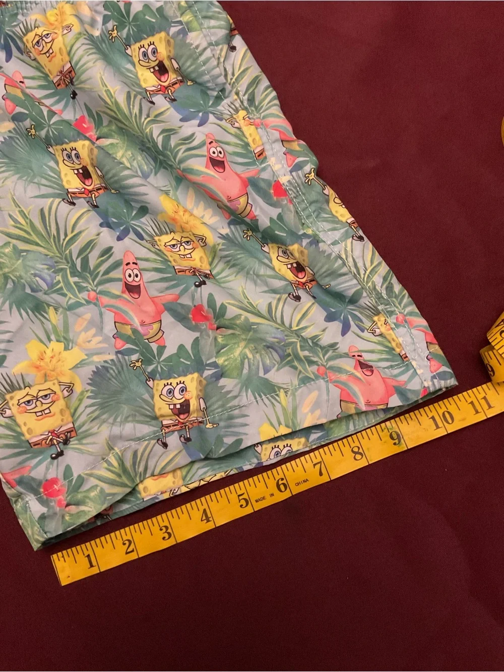 H&M Light Blue SpongeBob & Patrick Tropical Swim Trunks